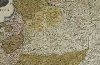POLAND 1739 ANTIQUE MAP LITHUANIA LATVIA RUSSIA BELARUS BALTICS HOMANN 4