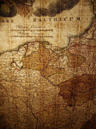 POLAND 1739 ANTIQUE MAP LITHUANIA LATVIA RUSSIA BELARUS BALTICS HOMANN 9