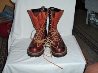 Una Vintage Red Wing Boots 01055 Size 8 1/2 E Wide Never Worn 10 1/2 " T Great