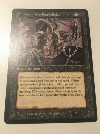 1 X Chains Of Mephistopheles Mtg Legends Rare