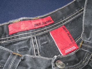 Vintage JNCO Jeans Tribal Embroidered Mens Black 30x30 Baggy Skater Raver 90s 3