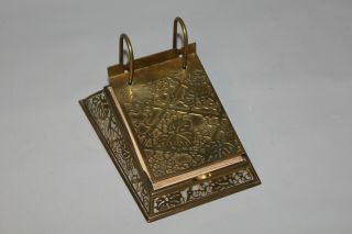 Antique Tiffany Studios York Bronze Desk Calendar Grapevine W/ 1911 Calendar