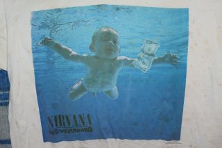 1992 Brockum Nirvana Nevermind Concert Tour Shirt Kurt Cobain Rare Xl