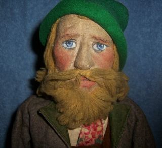 Antique Vintage 20 " German Cloth Character Doll Tag,  Note Anton Lang Jesus Actor
