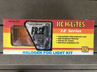 Vintage 1992 Kc Hilites Le Series 570 Yellow Fog Lights Jurassic Park Jeep Rare