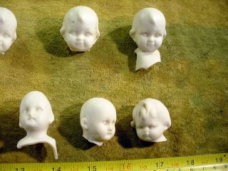 33 x excavated large vintage victorian bisque doll head age 1860 mixed media 7