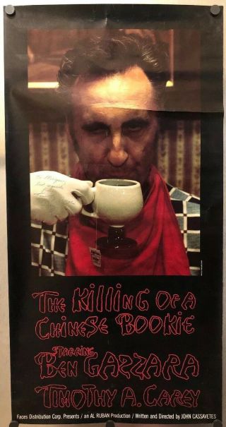 Rare 1976 Timothy Carey Signed The Killing Of A Chinese Bookie Poster