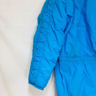 Vtg 80s 90s Blue LUHTA Womens Large One Piece SKI SUIT Snow Bib Coat Snowsuit 14 4