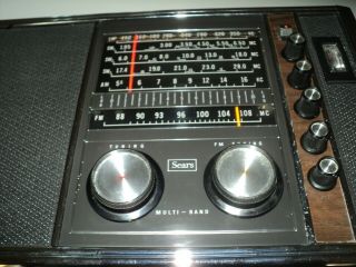 Vintage Sears AM FM SW Shortwave Multiband Radio Great SHAPE 6