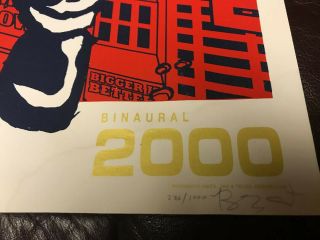 Pearl Jam Boston / Mansfield 2000 Concert Poster,  RARE - Signed & ' d Artist Proof 2