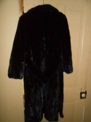VINTAGE BLACK MINK FULL LENGTH COAT FROM WILLIGES SIOUX CITY 5