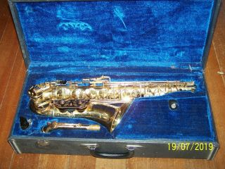 Vintage Conservarte Alto Saxophone W/case Made In France Sn/03223