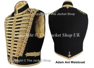 Adam Ant Waistcoat - Gilt Braid Professional Military - All Sizes