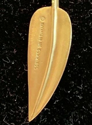 RARE Tiffany & Co.  Angela Cummings 18k Yellow Gold Leaf Feather Pendant Necklace 3