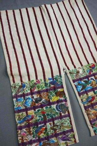 Vintage Handwoven Guatemalan Textile: Bird Pants Santiago De Atitlan,  Guatemala