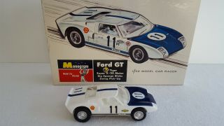 Vintage Monogram Ford Gt,  1:32 Scale Slot Car With Box And Instructions