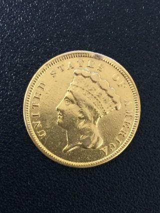 1854 Three (3) Dollar Gold Coin / Gold Piece Rare