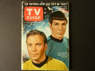 Rare Star Trek 1967 Vintage No Label Tv Guide
