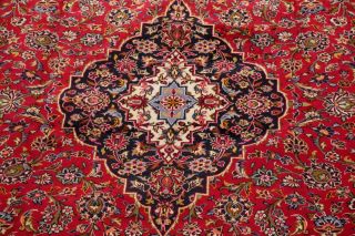 Vintage Traditional Floral LARGE RED Area Rug 10x13 Hand - Knotted Wool 5