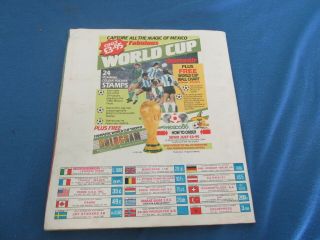Vintage Classic Panini Mexico 86 Football Sticker Album Incomplete 9 Missing 2