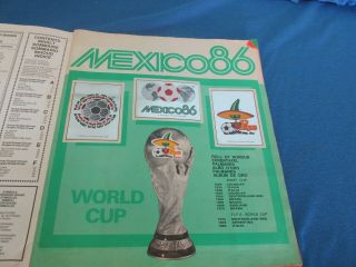 Vintage Classic Panini Mexico 86 Football Sticker Album Incomplete 9 Missing 3