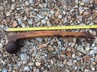 Vintage Native American Wooden Carved Ball Headed War Club