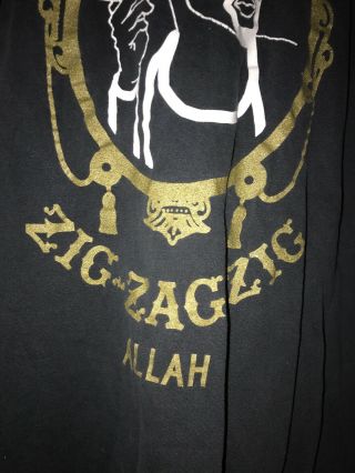 Vtg Zig Zag Wu Tang Rap Tee 90s L Shirt Rap Hip Hop Allah Limited Edition 2
