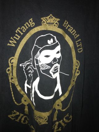 Vtg Zig Zag Wu Tang Rap Tee 90s L Shirt Rap Hip Hop Allah Limited Edition 3