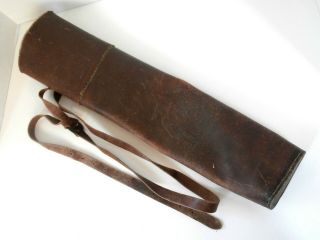 Vintage Bear Archery Co.  Leather Quiver Collectible Arrow Holder Indian In Canoe