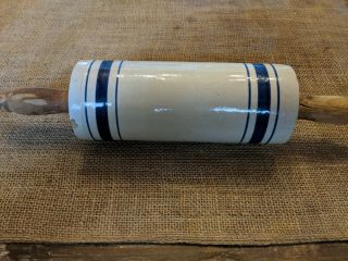 VINTAGE REDWING Petty Brothers Merchantile.  Ceramic rolling pin Hico TX 5