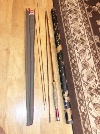 Vintage South Bend Bamboo Fly Rod 346 8 1/2’ G Or Hch Vgc