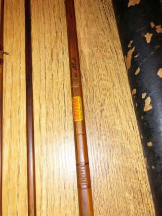 Vintage South Bend Bamboo Fly Rod 346 8 1/2’ G Or HCH VGC 4