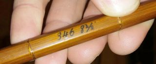 Vintage South Bend Bamboo Fly Rod 346 8 1/2’ G Or HCH VGC 7