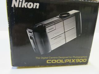 Vintage Nikon COOLPIX 900 1.  2MP Digital Camera - Silver and 2