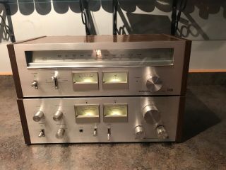 Pioneer Sa - 6700 Amplifier And Tx - 6700 Tuner Real Wood Veneer Vintage