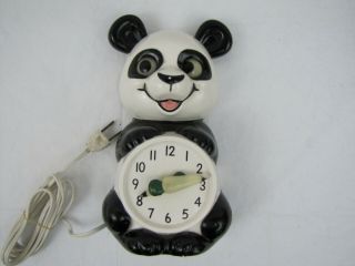 Vintage Allied Panda Clock Model B - 1 Glow In The Dark Very Rare