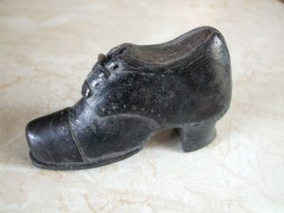 Antique Miniature Leather Shoe Possibly Apprentice Piece Or Saleman 