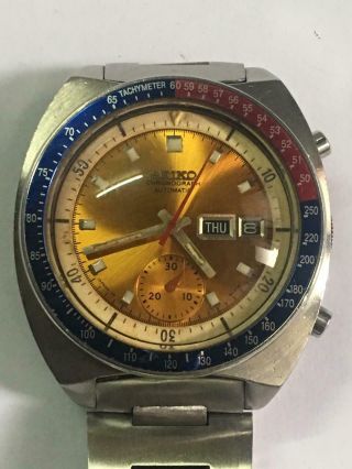 Seik O Pogue 6139 - 6002 Chronograph Automatic Vintage Watch