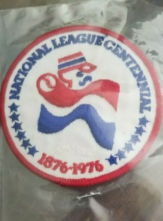 1976 National League Centennial Mlb Baseball 3 - 1/2” Vintage Round Patch Rare