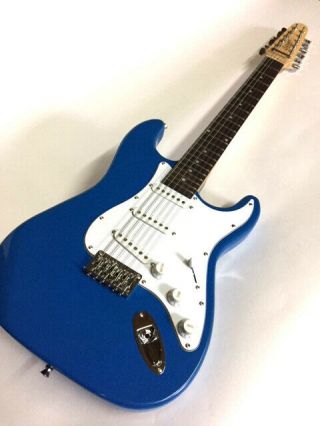 Gorgeous Blue 12 String Strat Style Electric Guitar - Smooth Action
