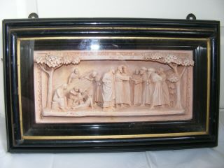 Rare George Tinworth Doulton Lambeth Terracotta Plaque Peter Paying Tribute