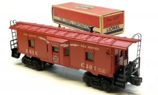 Lionel Trains No.  6517 - 75 Erie " C301 " Bay Window Caboose W/6517 Box,  O Gauge Rare