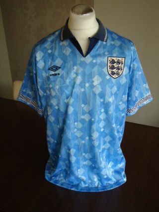 England 1990 Umbro Home Shirt Large Adults Cond Rare Vintage