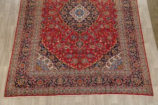 Traditional Floral Oriental Rug Wool Hand - Knotted RED Carpet 10 x 13 4