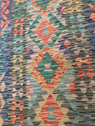 Vintage Tribal Veg dye Hand - Made Kilim Area Rug 2.  7x6.  3 RUNNER—WHOLESALE U01 3