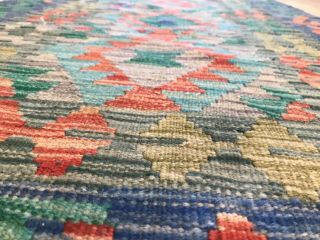 Vintage Tribal Veg dye Hand - Made Kilim Area Rug 2.  7x6.  3 RUNNER—WHOLESALE U01 4