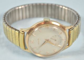Vintage Swiss Zenith 18K Gold Wrist Watch - 1955 2