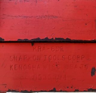 Vintage Snap - On KRA - 65B Old Logo Sliding Drawer Cash Box Tool 6