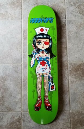 Hook - Ups Gothic Nurse Paper Doll Skateboard Deck 7.  5 Cliver Birdhouse Error Rare