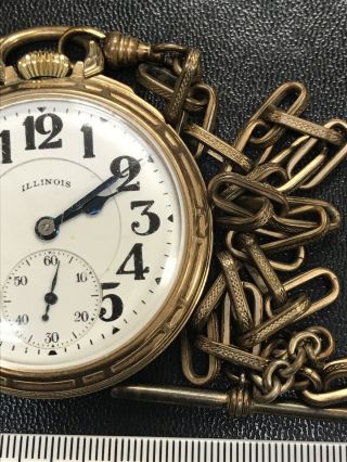 Vintage Illinois Bunn Special 60 Hour 21 Jewel Antique Pocket Watch 10k GF Runs 11